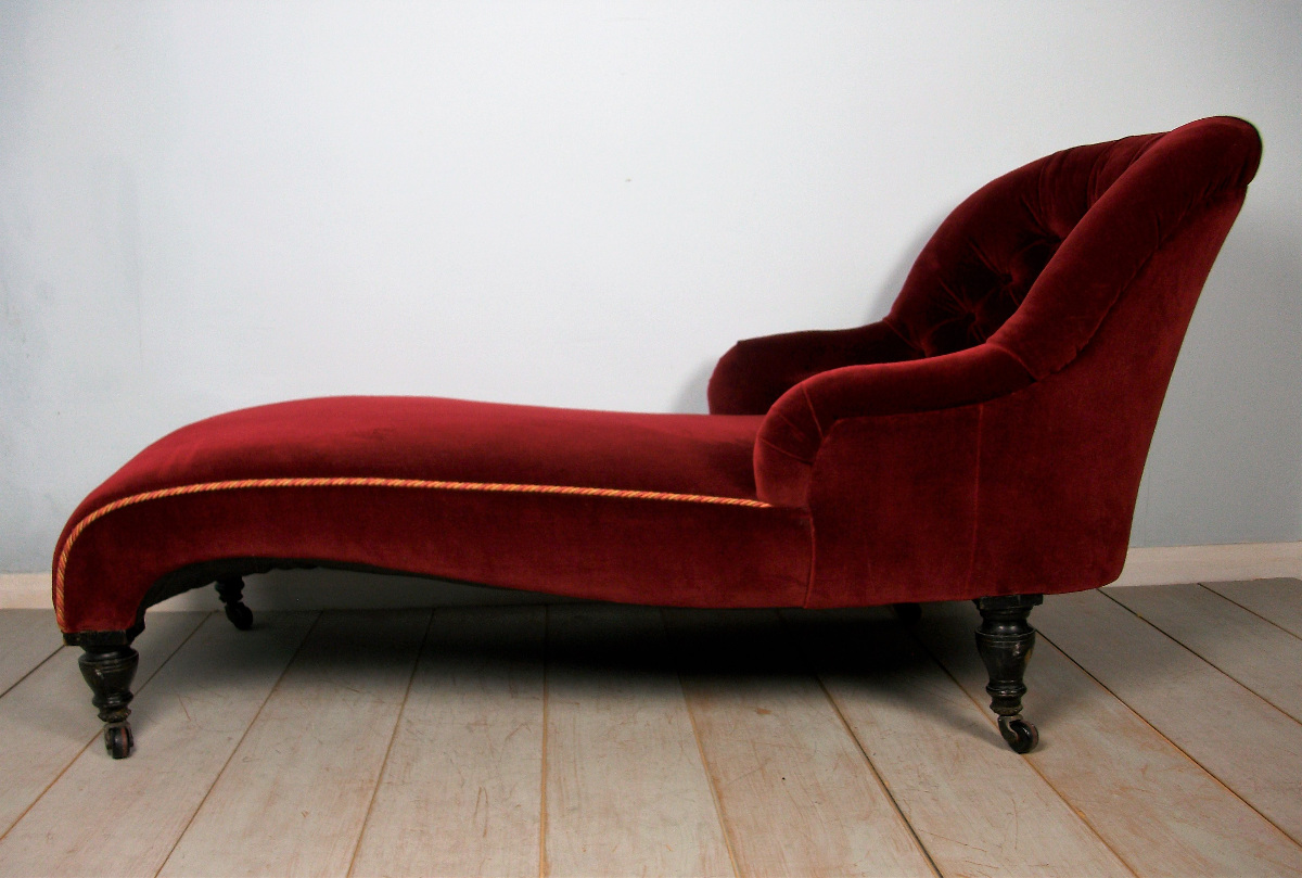 late Victorian Chaise Longue with spoon shaped end